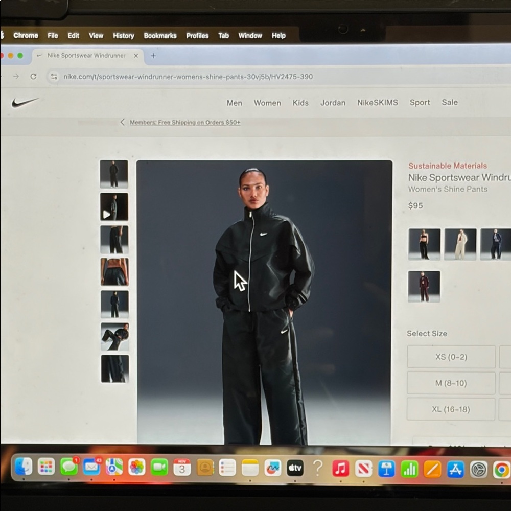 Nike Women  Black Windbreaker pants - Picture 4 of 6
